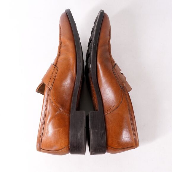 Cole Haan Grand Leather Penny Loafer Dress Shoes Mens 9M Orange Brown Tan C33224 main image 6